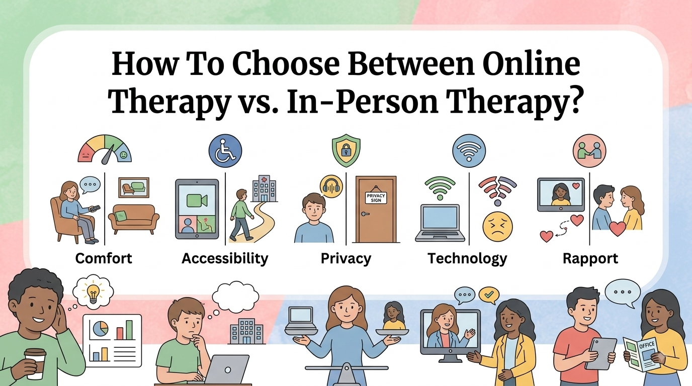 How To Choose Between Online Therapy vs. In-Person Therapy?