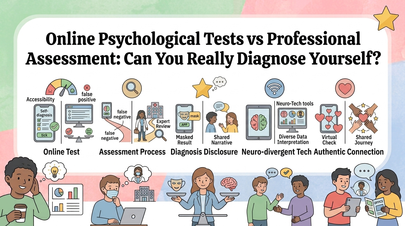 Online Psychological Tests vs Professional Assessment: Can You Really Diagnose Yourself?